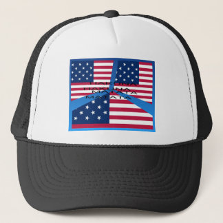 American Flag with Hakuna Matata: Patriotic Design Trucker Hat