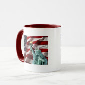 American Flag with Lady Liberty Mug (Front Left)