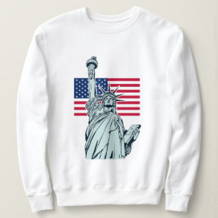 American Flag with Lady Liberty    Sweatshirt