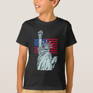 American Flag with Lady Liberty    T-Shirt