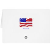 American flag with Pledge on stripes Cards (Back Horizontal)