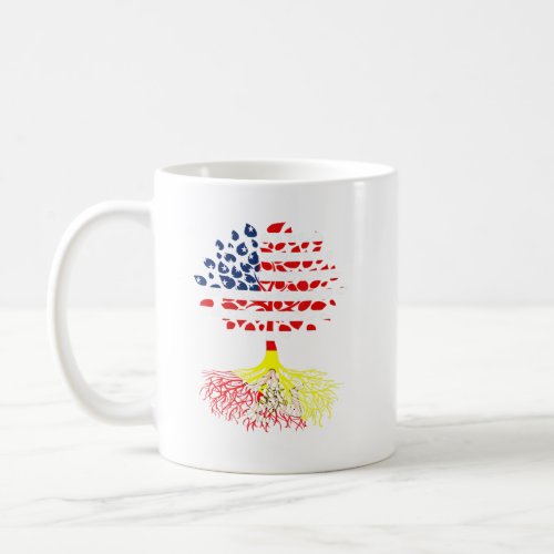 American Flag With Sicilian Roots  Coffee Mug