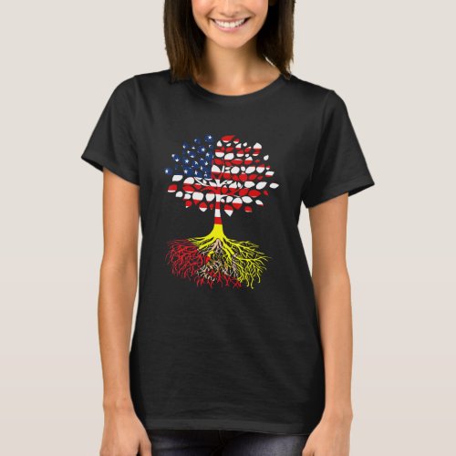 American Flag With Sicilian Roots T_Shirt