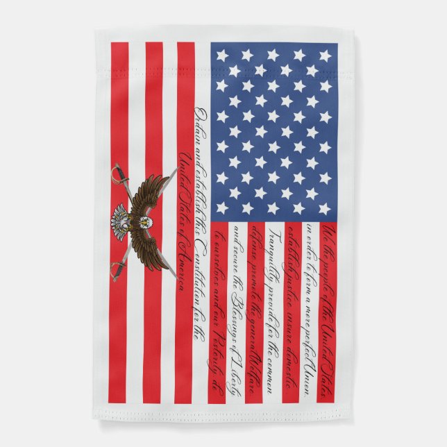 American Flag with United States Constitution  (Front)