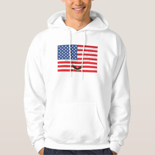 American Flag with United States Constitution Hoodie