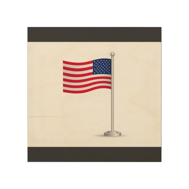 american flag wood wall art (Front)