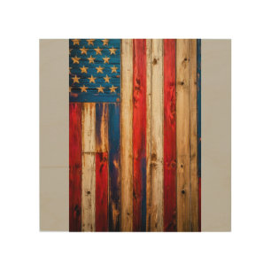 American Flag Wood Wall Art