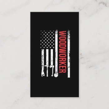 American Flag Woodworker Carpenter Tools Craftsman Business Card by Designer_Store_Ger at Zazzle