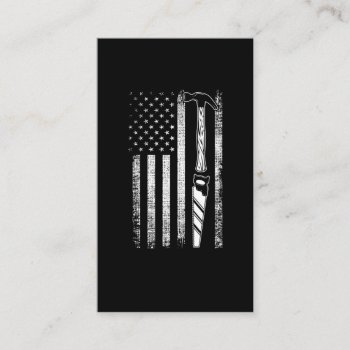 American Flag Woodworker Usa Carpenter Business Card by Designer_Store_Ger at Zazzle