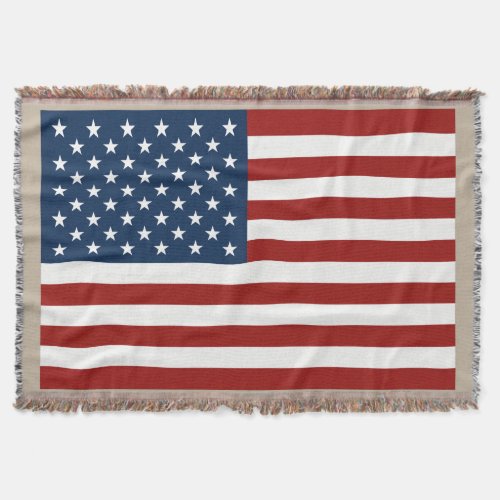 American Flag Woven Throw Blanket