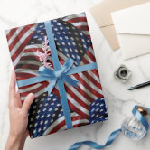 American flag wrapping paper