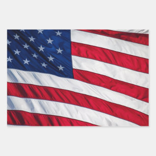 American Flag Wrapping Paper Sheets