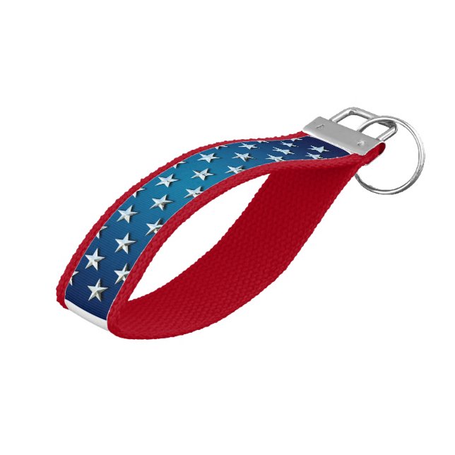 American Flag Wrist Keychain (Angled Up)