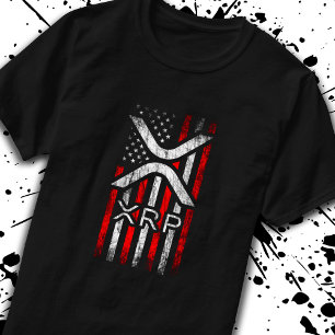 American Flag XRP Cryptocurrency Crypto Meme T-Shirt