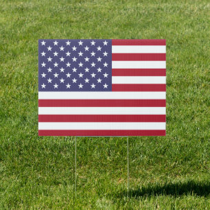 American Flag Yard Sign, America USA outdoor sings Sign