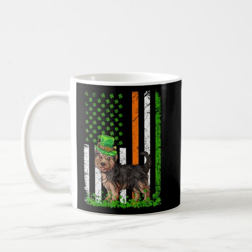 American Flag Yorkshire Terrier Dog  St Patricks D Coffee Mug