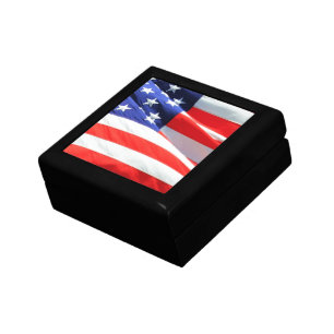 American Flag, you can add text and upload photos Jewelry Box
