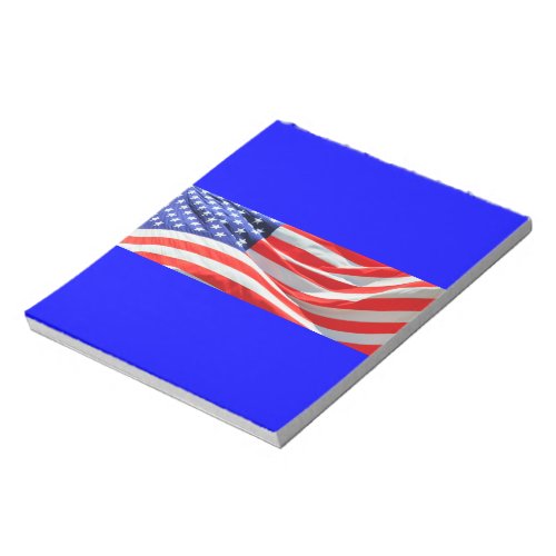 American Flag you can add text and upload photos Notepad