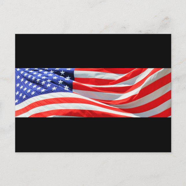 American Flag, you can add text and upload photos Postcard (Front)