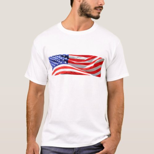 American Flag you can add text and upload photos T_Shirt