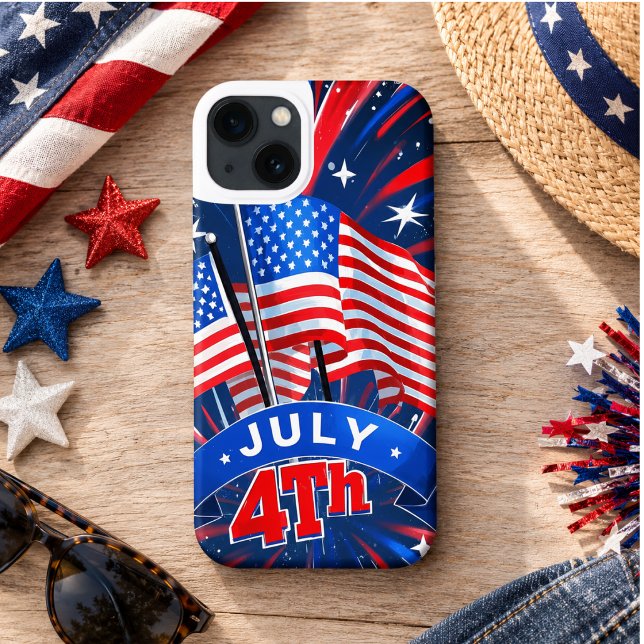 American Flags 4th of July Case-Mate iPhone Case (American Flags 4th of July Case-Mate iPhone Case)