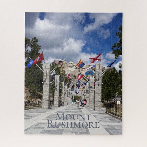 American Flags and Mount Rushmore Jigsaw Puzzle