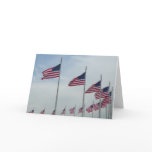 American Flags at the Washington Monument Card