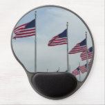 American Flags at the Washington Monument Gel Mouse Pad