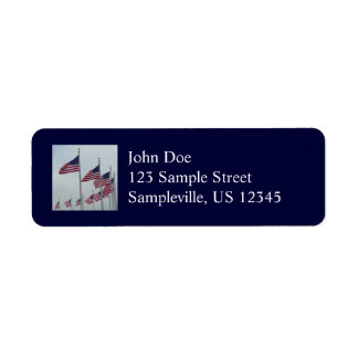 American Flags at the Washington Monument Label