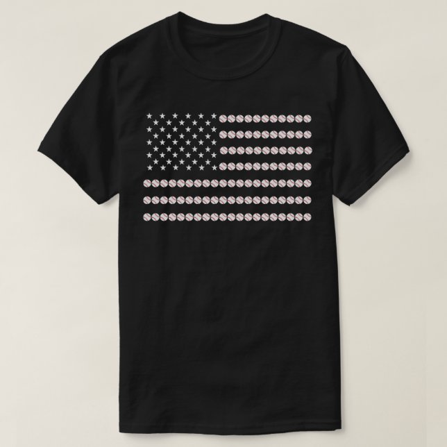  American flags | Baseball Fan T-Shirt (Design Front)