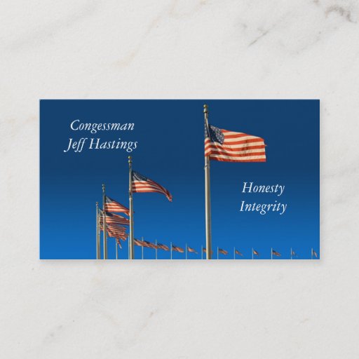 Customizable American Flags Business Card Templates