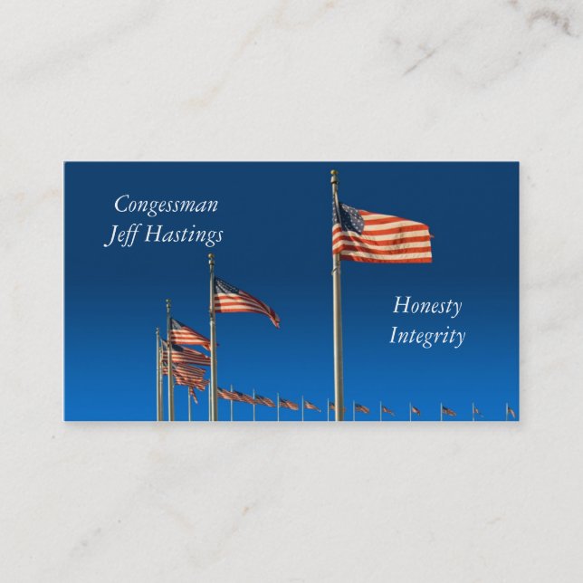 American Flags Business Card (Front)