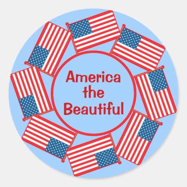 American Flags Customizable Stickers (Front)
