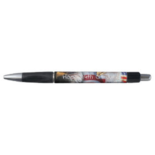 American flags & Eagles Pen