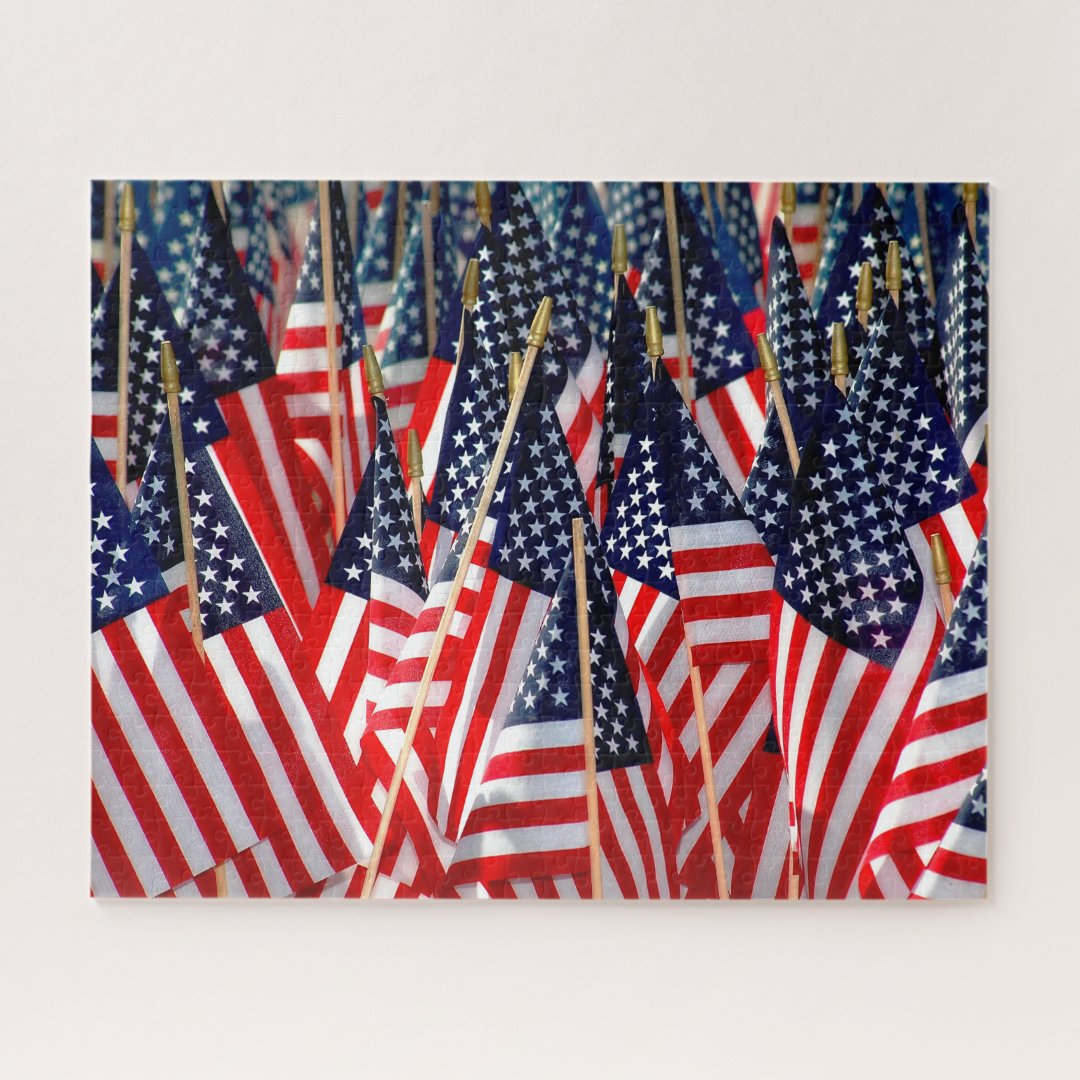 American Flags Jigsaw Puzzle Zazzle