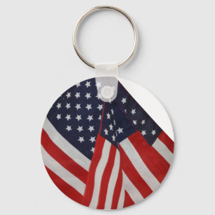 American Flags Keychain
