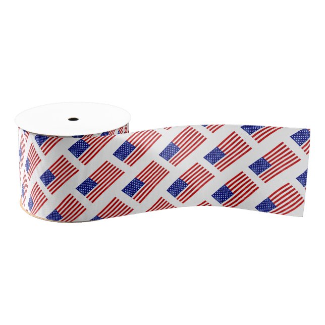 American Flags Olympic Games Sports Patriotic Fun Grosgrain Ribbon (Spool)