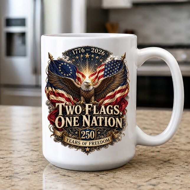 American Flags One Nation 250 Years Coffee Mug (Creator Uploaded)