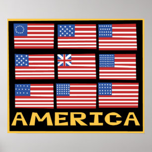American Flags poster
