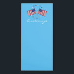 American Flags Thunder_Cove Patriotic 4th of July Magnetic Notepad<br><div class="desc">American Flags Patriotic 4th of July customize,  personalize by changing to your name on any color background</div>