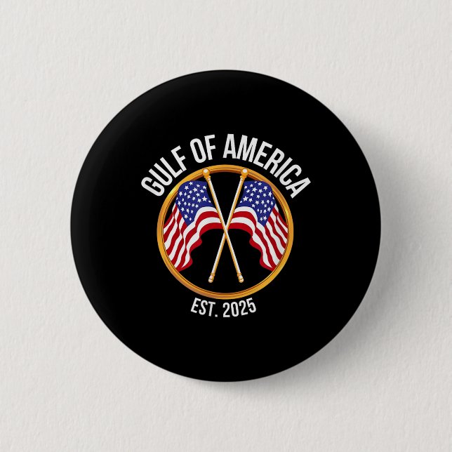 American Flags Usa Gulf  Button (Front)
