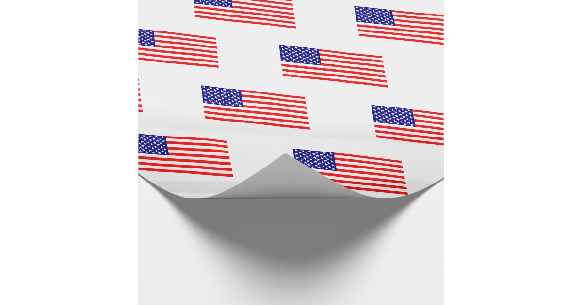 American Flags USA Wrapping Paper | Zazzle