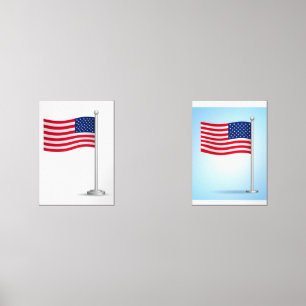 american flags wall art sets