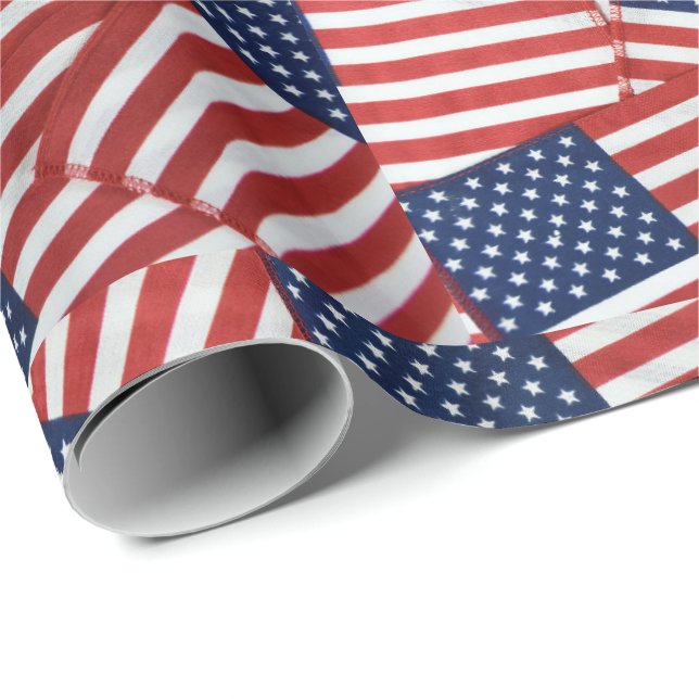American flags wrapping paper (Roll Corner)