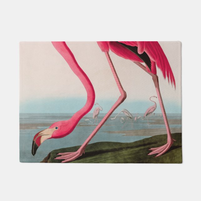 American Flamingo Birds of America Audubon Print Doormat (Front)