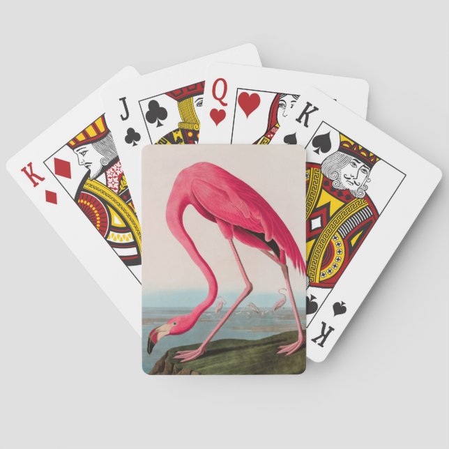 American Flamingo Birds of America Audubon Print Poker Cards (Back)