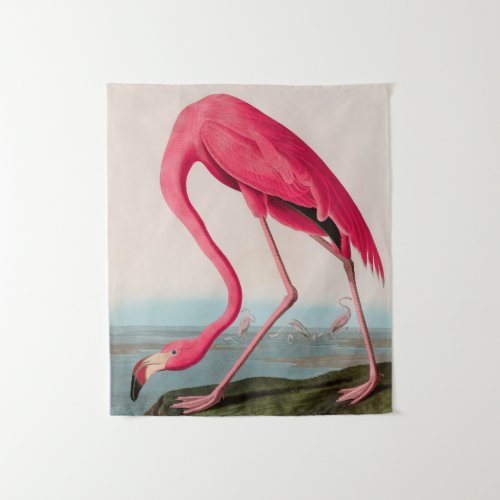 American Flamingo Birds of America Audubon Print Tapestry