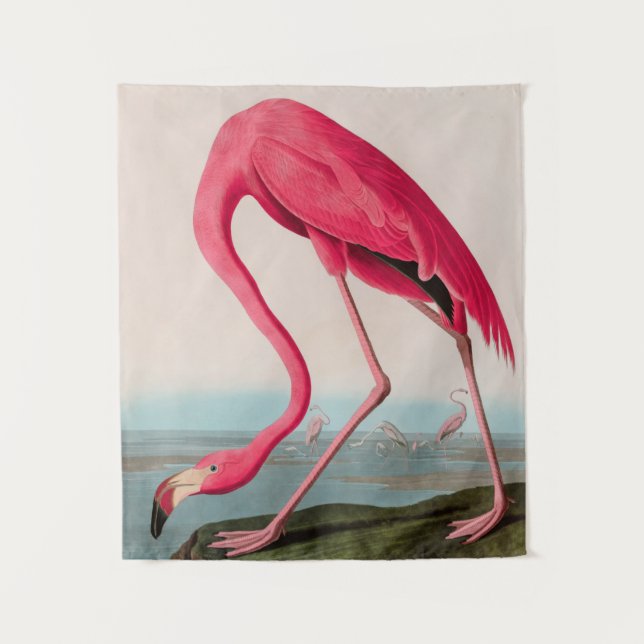 American Flamingo Birds of America Audubon Print Tapestry (Front)