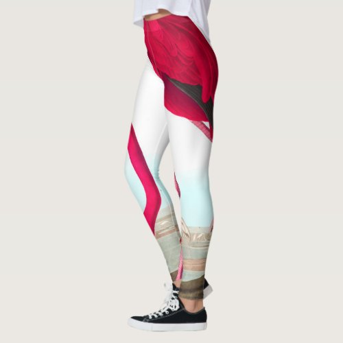 American Flamingo by John James Audubon Leggings