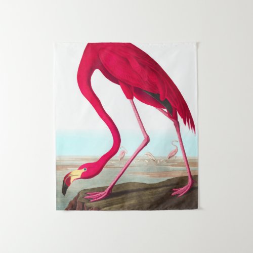 American Flamingo by John James Audubon Tapestry